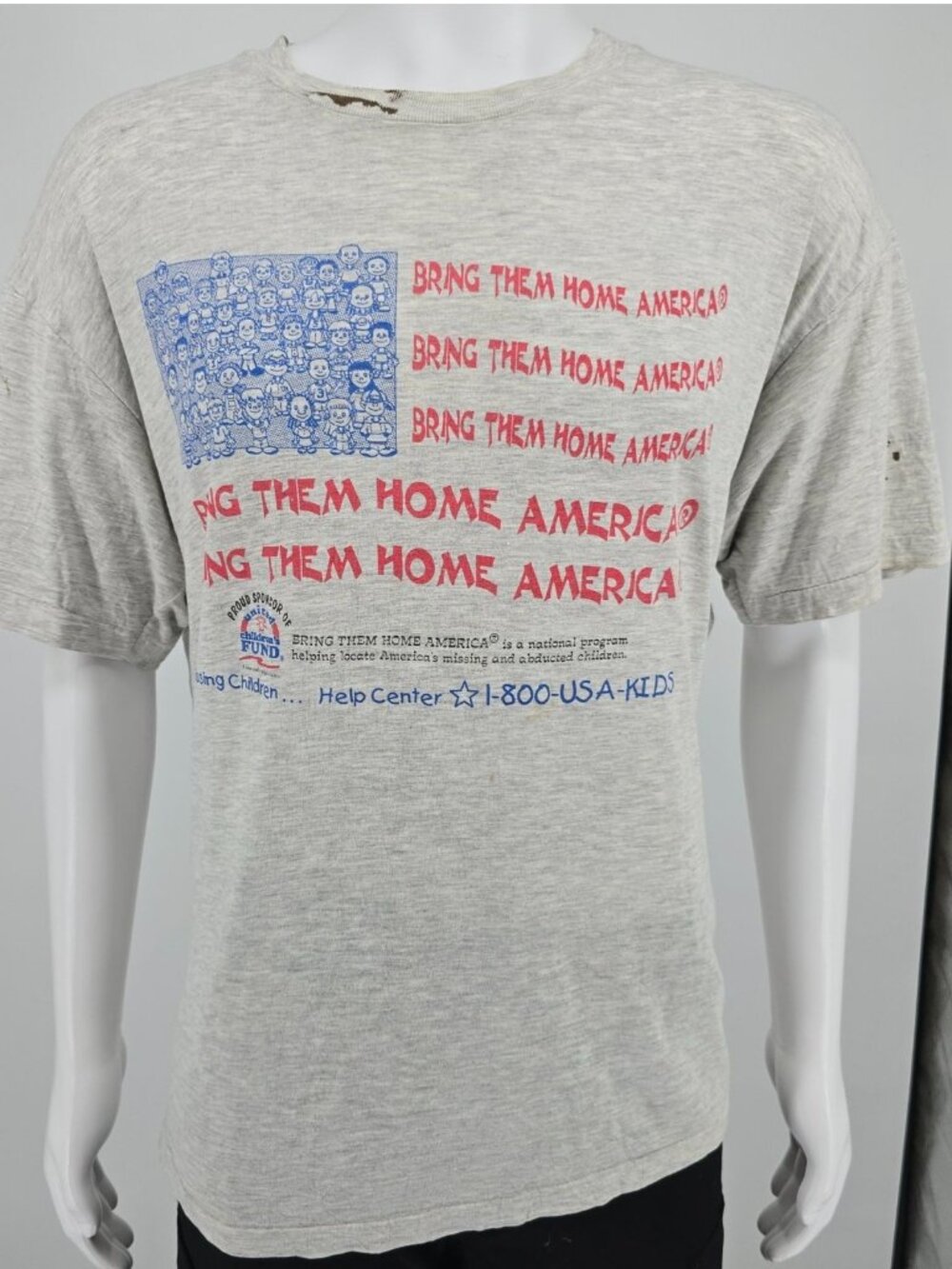 Distressed Vintage 1990s Caribbean Dream "Bring Them Home America" T-Shirt (XL)